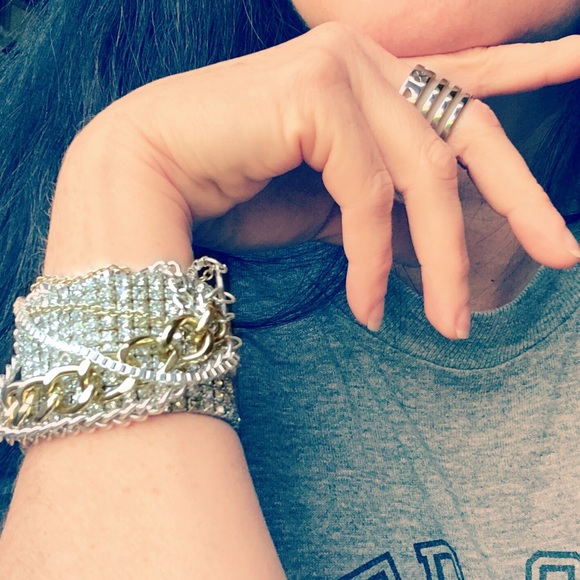 Silver Ring Heart Four Leaf Clover Size 8 flowers - Picture 2 of 7